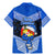 Tonga Christmas Family Matching Mermaid Dress and Hawaiian Shirt Tongan Coat of Arms Santa With Ngatu Pattern Christmas Blue Style LT03 - Polynesian Pride