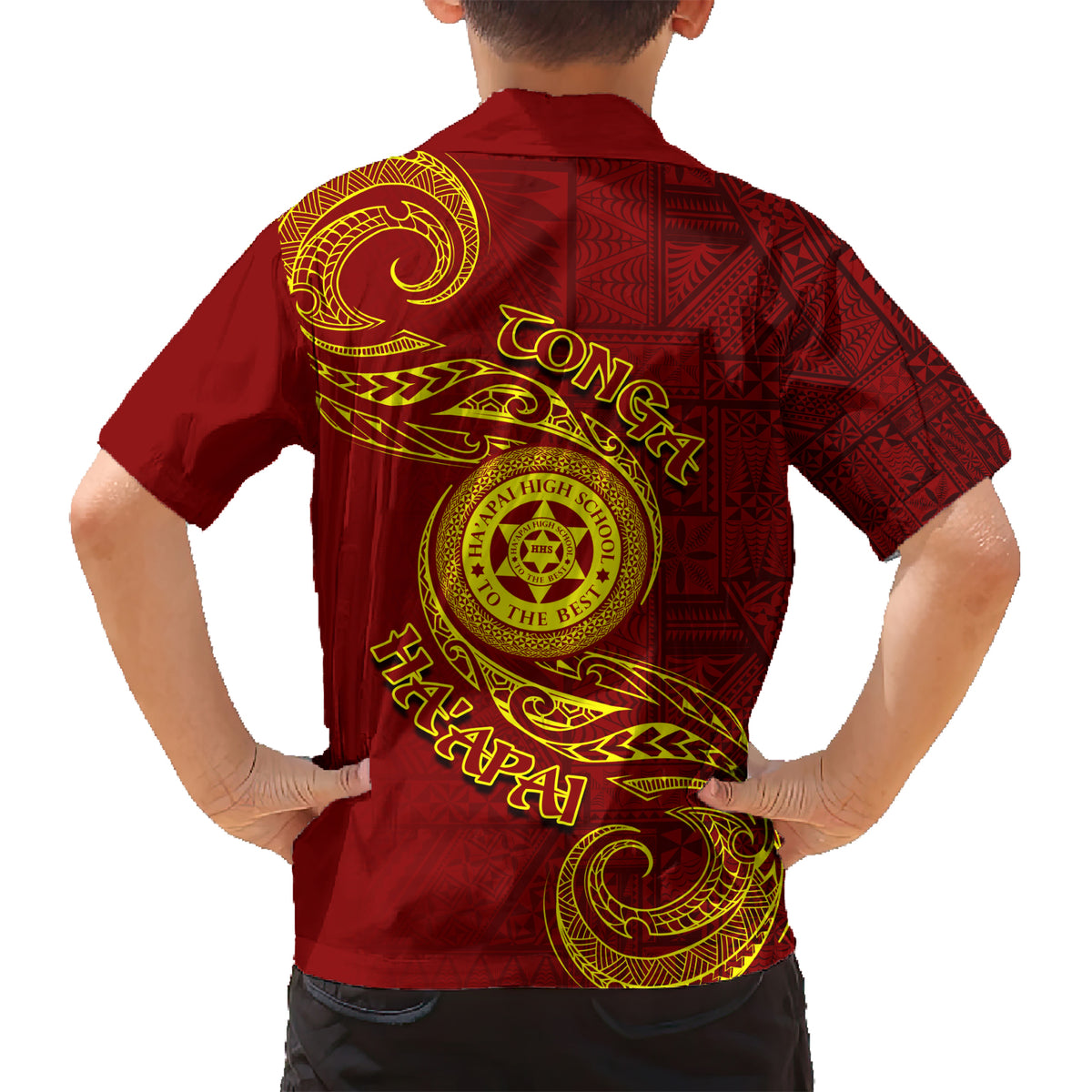 Tonga Ha'apai High School Hawaiian Shirt Ngatu and Maori Ethnic Tribal Pattern LT03 - Polynesian Pride