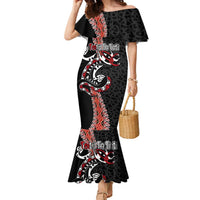 Aotearoa Toitu Te Tiriti Family Matching Mermaid Dress and Hawaiian Shirt Maori Taniwha Haka - Honour the Treaty LT03