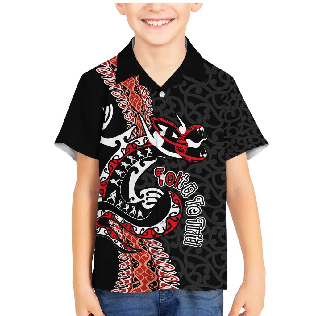 Aotearoa Toitu Te Tiriti Family Matching Mermaid Dress and Hawaiian Shirt Maori Taniwha Haka - Honour the Treaty LT03