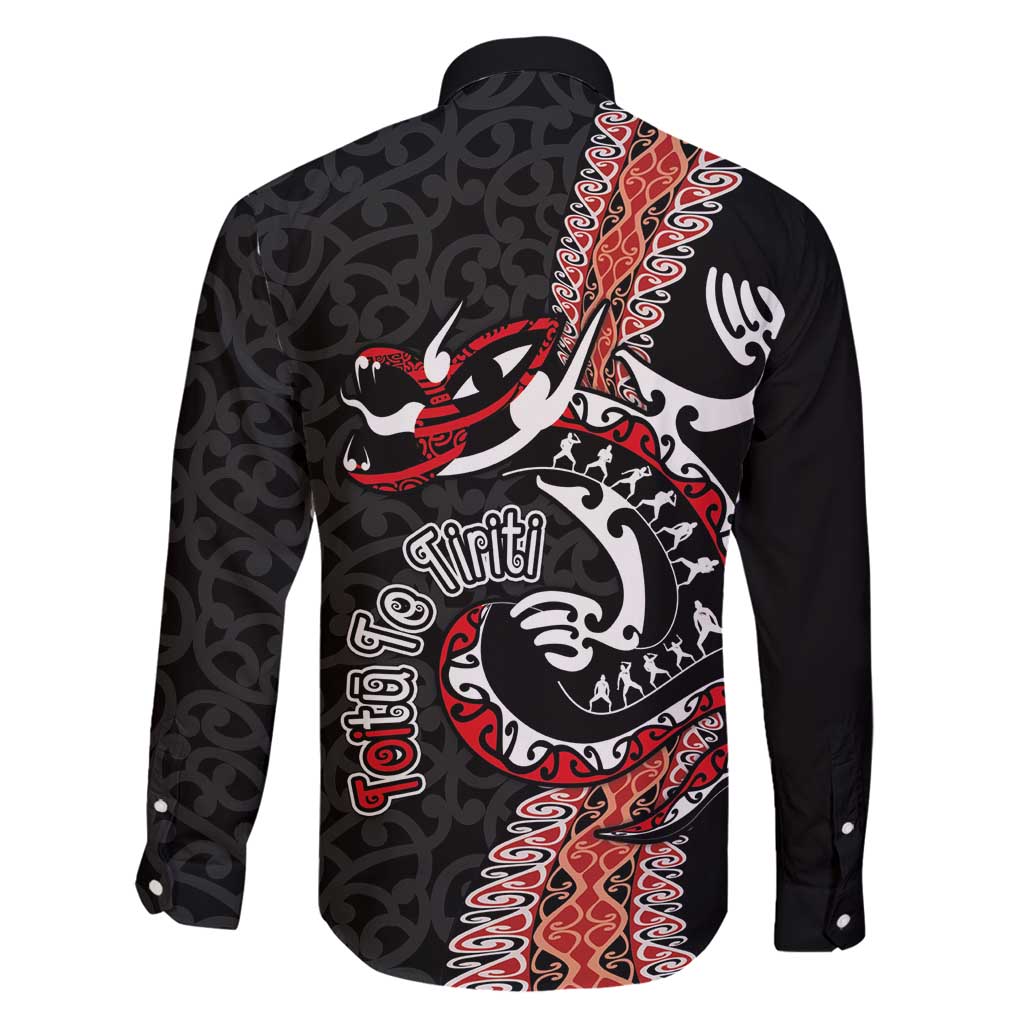 Aotearoa Toitu Te Tiriti Family Matching Tank Maxi Dress and Hawaiian Shirt Maori Taniwha Haka - Honour the Treaty LT03