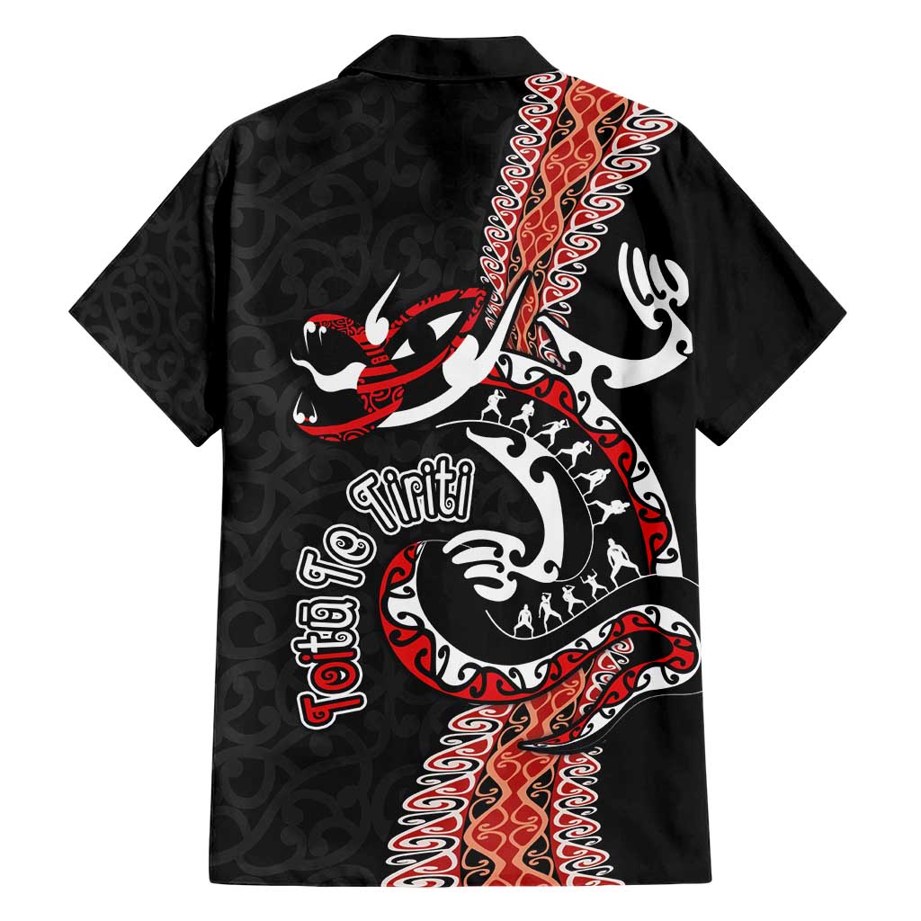 Aotearoa Toitu Te Tiriti Hawaiian Shirt Maori Taniwha Haka - Honour the Treaty LT03