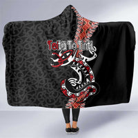 Aotearoa Toitu Te Tiriti Hooded Blanket Maori Taniwha Haka - Honour the Treaty LT03