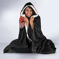 Aotearoa Toitu Te Tiriti Hooded Blanket Maori Taniwha Haka - Honour the Treaty LT03