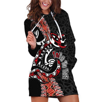 Aotearoa Toitu Te Tiriti Hoodie Dress Maori Taniwha Haka - Honour the Treaty LT03
