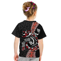 Aotearoa Toitu Te Tiriti Kid T Shirt Maori Taniwha Haka - Honour the Treaty LT03 - Polynesian Pride