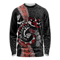 Aotearoa Toitu Te Tiriti Long Sleeve Shirt Maori Taniwha Haka - Honour the Treaty LT03