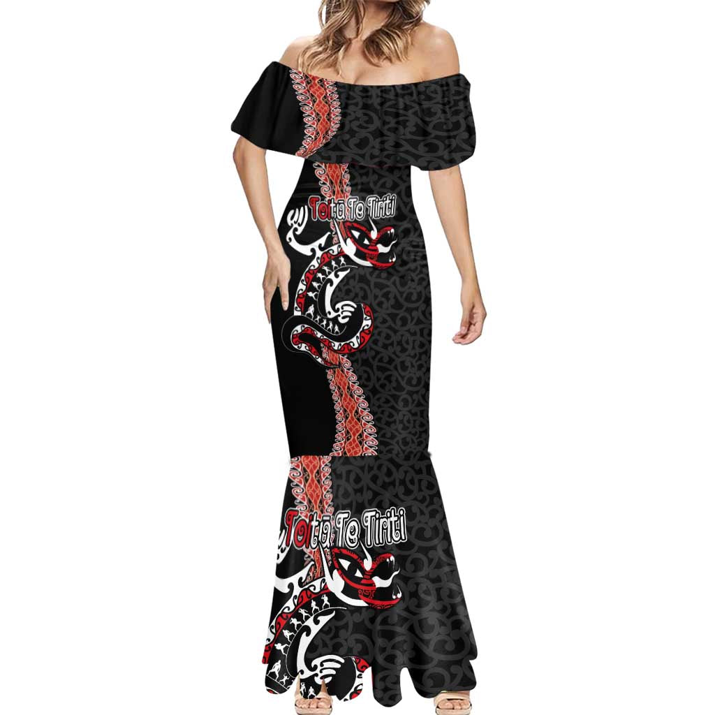 Aotearoa Toitu Te Tiriti Mermaid Dress Maori Taniwha Haka - Honour the Treaty LT03 - Polynesian Pride
