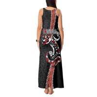 Aotearoa Toitu Te Tiriti Tank Maxi Dress Maori Taniwha Haka - Honour the Treaty LT03 - Polynesian Pride