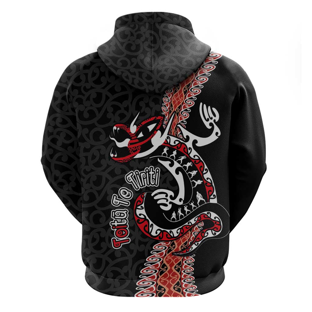 Aotearoa Toitu Te Tiriti Zip Hoodie Maori Taniwha Haka - Honour the Treaty LT03 - Polynesian Pride