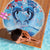 Hawaiian Dolphin Love Couple - Ocean Heart Beach Blanket