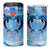 Hawaiian Dolphin Love Couple - Ocean Heart 4 in 1 Can Cooler Tumbler