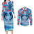 Hawaiian Dolphin Love Couple - Ocean Heart Couples Matching Long Sleeve Bodycon Dress and Long Sleeve Button Shirt