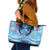 Hawaiian Dolphin Love Couple - Ocean Heart Leather Tote Bag