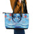 Hawaiian Dolphin Love Couple - Ocean Heart Leather Tote Bag