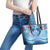 Hawaiian Dolphin Love Couple - Ocean Heart Leather Tote Bag