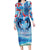 Hawaiian Dolphin Love Couple - Ocean Heart Long Sleeve Bodycon Dress