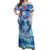 Hawaiian Dolphin Love Couple - Ocean Heart Off Shoulder Maxi Dress