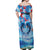 Hawaiian Dolphin Love Couple - Ocean Heart Off Shoulder Maxi Dress