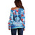 Hawaiian Dolphin Love Couple - Ocean Heart Off Shoulder Sweater