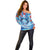 Hawaiian Dolphin Love Couple - Ocean Heart Off Shoulder Sweater