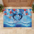 Hawaiian Dolphin Love Couple - Ocean Heart Rubber Doormat