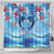 Hawaiian Dolphin Love Couple - Ocean Heart Shower Curtain