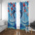 Hawaiian Dolphin Love Couple - Ocean Heart Window Curtain