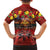 Hawaiian Turtle Love Couple Family Matching Long Sleeve Bodycon Dress and Hawaiian Shirt Ocean Serenade - Honu Honi Ihu with Hibiscus and Romantic Sunset Red Color