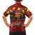 Hawaiian Turtle Love Couple Family Matching Short Sleeve Bodycon Dress and Hawaiian Shirt Ocean Serenade - Honu Honi Ihu with Hibiscus and Romantic Sunset Red Color