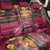 Hawaiian Turtle Love Couple Back Car Seat Cover Ocean Serenade - Honu Honi Ihu with Hibiscus and Romantic Sunset Pink Color