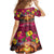 Hawaiian Turtle Love Couple Family Matching Long Sleeve Bodycon Dress and Hawaiian Shirt Ocean Serenade - Honu Honi Ihu with Hibiscus and Romantic Sunset Pink Color