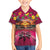 Hawaiian Turtle Love Couple Family Matching Long Sleeve Bodycon Dress and Hawaiian Shirt Ocean Serenade - Honu Honi Ihu with Hibiscus and Romantic Sunset Pink Color