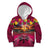 Hawaiian Turtle Love Couple Kid Hoodie Ocean Serenade - Honu Honi Ihu with Hibiscus and Romantic Sunset Pink Color