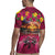 Hawaiian Turtle Love Couple Rugby Jersey Ocean Serenade - Honu Honi Ihu with Hibiscus and Romantic Sunset Pink Color