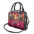 Hawaiian Turtle Love Couple Shoulder Handbag Ocean Serenade - Honu Honi Ihu with Hibiscus and Romantic Sunset Pink Color