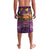 Hawaiian Turtle Love Couple Lavalava Ocean Serenade - Honu Honi Ihu with Hibiscus and Romantic Sunset Purple Color