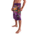 Hawaiian Turtle Love Couple Lavalava Ocean Serenade - Honu Honi Ihu with Hibiscus and Romantic Sunset Purple Color