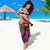 Hawaiian Turtle Love Couple Sarong Ocean Serenade - Honu Honi Ihu with Hibiscus and Romantic Sunset Purple Color