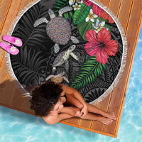 Hawaiian Tropical Plants and Turtles Beach Blanket Polynesian Art Motifs