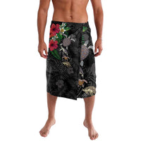 Hawaiian Tropical Plants and Turtles Lavalava Polynesian Art Motifs