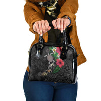 Hawaiian Tropical Plants and Turtles Shoulder Handbag Polynesian Art Motifs