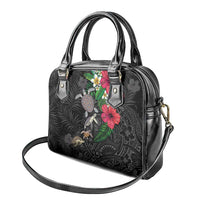 Hawaiian Tropical Plants and Turtles Shoulder Handbag Polynesian Art Motifs