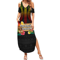 Hawaii Pan-Pacific Festival Family Matching Summer Maxi Dress and Hawaiian Shirt Hawaiian Elements and Polynesian Tattoo