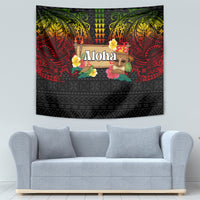 Hawaiian Elements and Polynesian Tattoo Tapestry