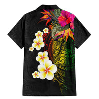 Hawaii Plumeria Family Matching Mermaid Dress and Hawaiian Shirt Polynesian Tattoo and Hibiscus LT03 - Polynesian Pride