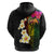 Hawaii Plumeria Hoodie Polynesian Tattoo and Hibiscus