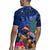 New Zealand Tuatara Christmas Rugby Jersey Silver Fern and Xmas Pohutukawa Tree Blue Color