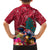 New Zealand Tuatara Christmas Hawaiian Shirt Silver Fern and Xmas Pohutukawa Tree Red Color