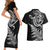 New Zealand Octopus Tattoo and Fern Couples Matching Short Sleeve Bodycon Dress and Hawaiian Shirt Maori Pattern